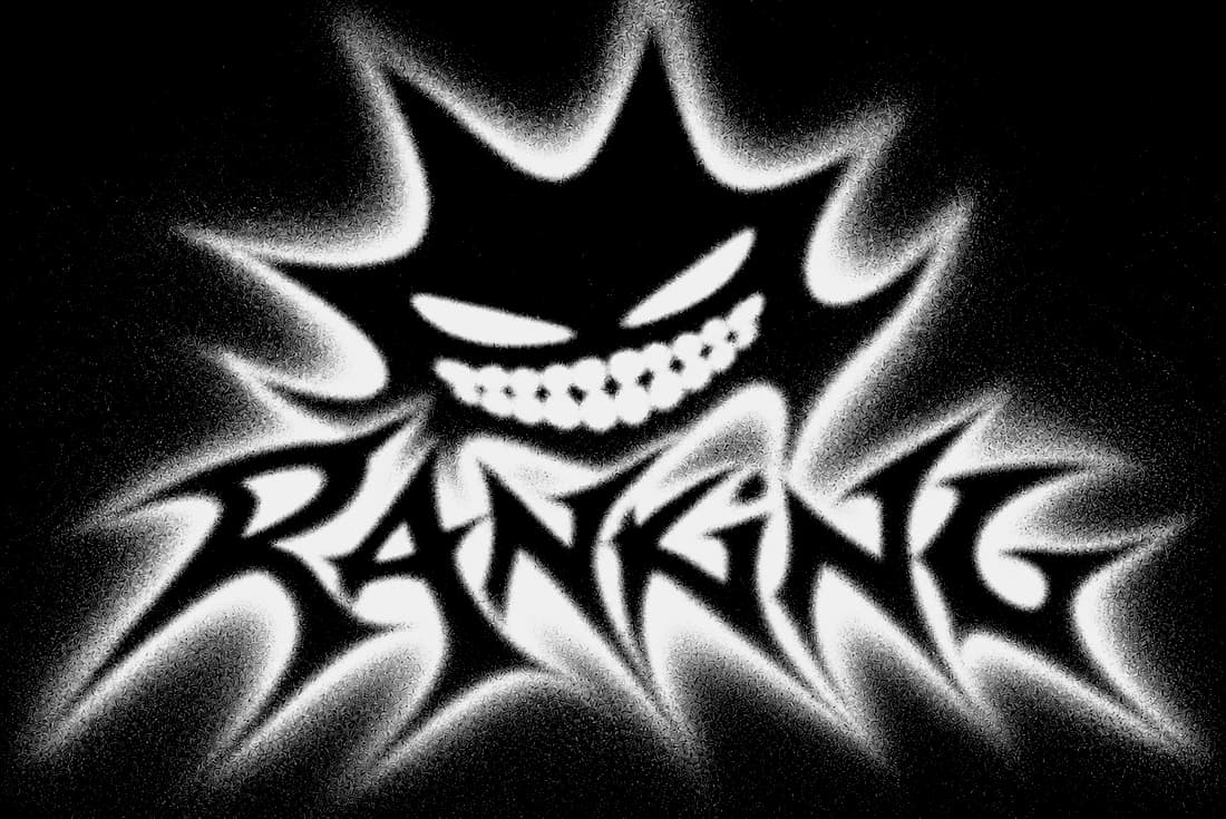 Ranking — emblema monstruoso em graffiti